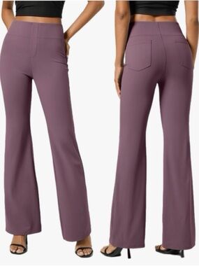 Halara Flex™ High Waisted Back Side Pocket Slight Flare Work Pants Moonscape